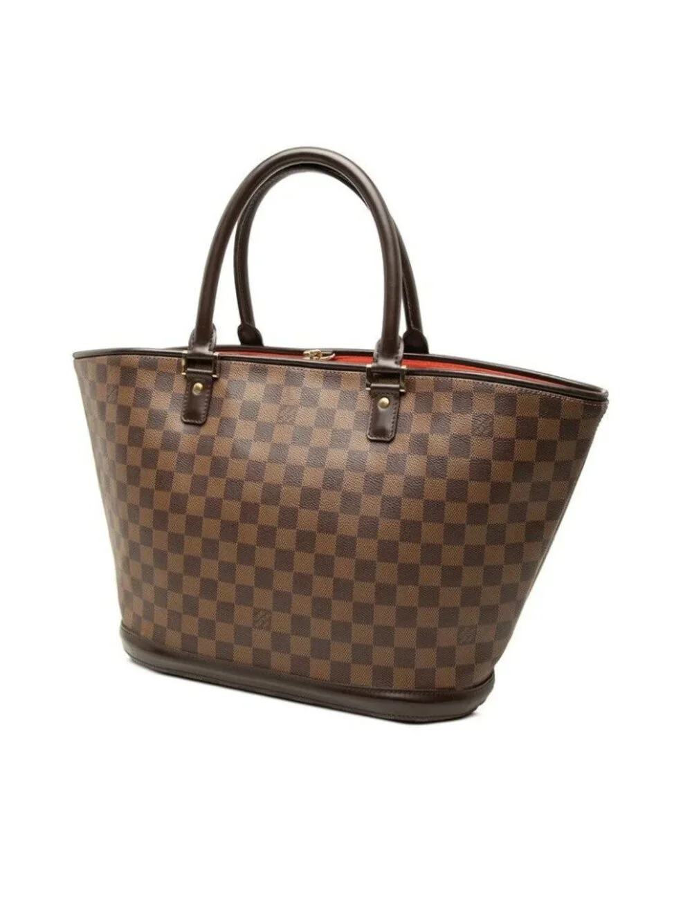 Louis Vuitton Damier Manosque GM Handbag Brown Leather